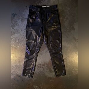 Abercrombie & Fitch Vegan Leather Pants - Black